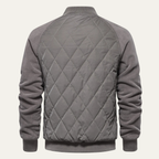 The Aberdeen Men’s Warm Casual Quilted Bomber Jacket with Ribbed Cuffs