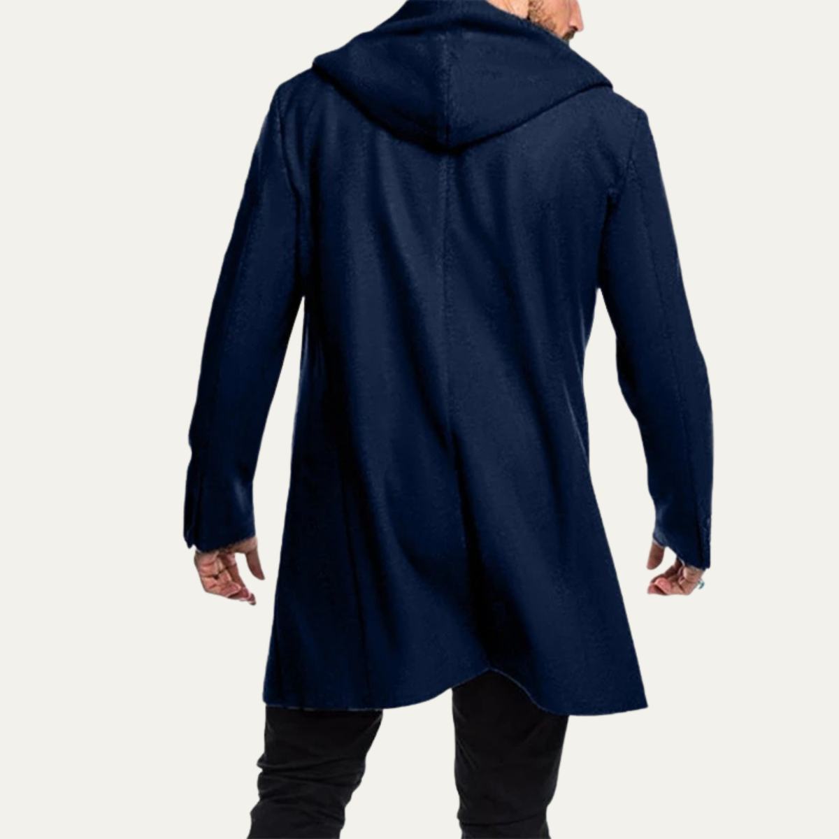 The Durham Warm Winter Navy Blue Wool Duffle Men's Coat