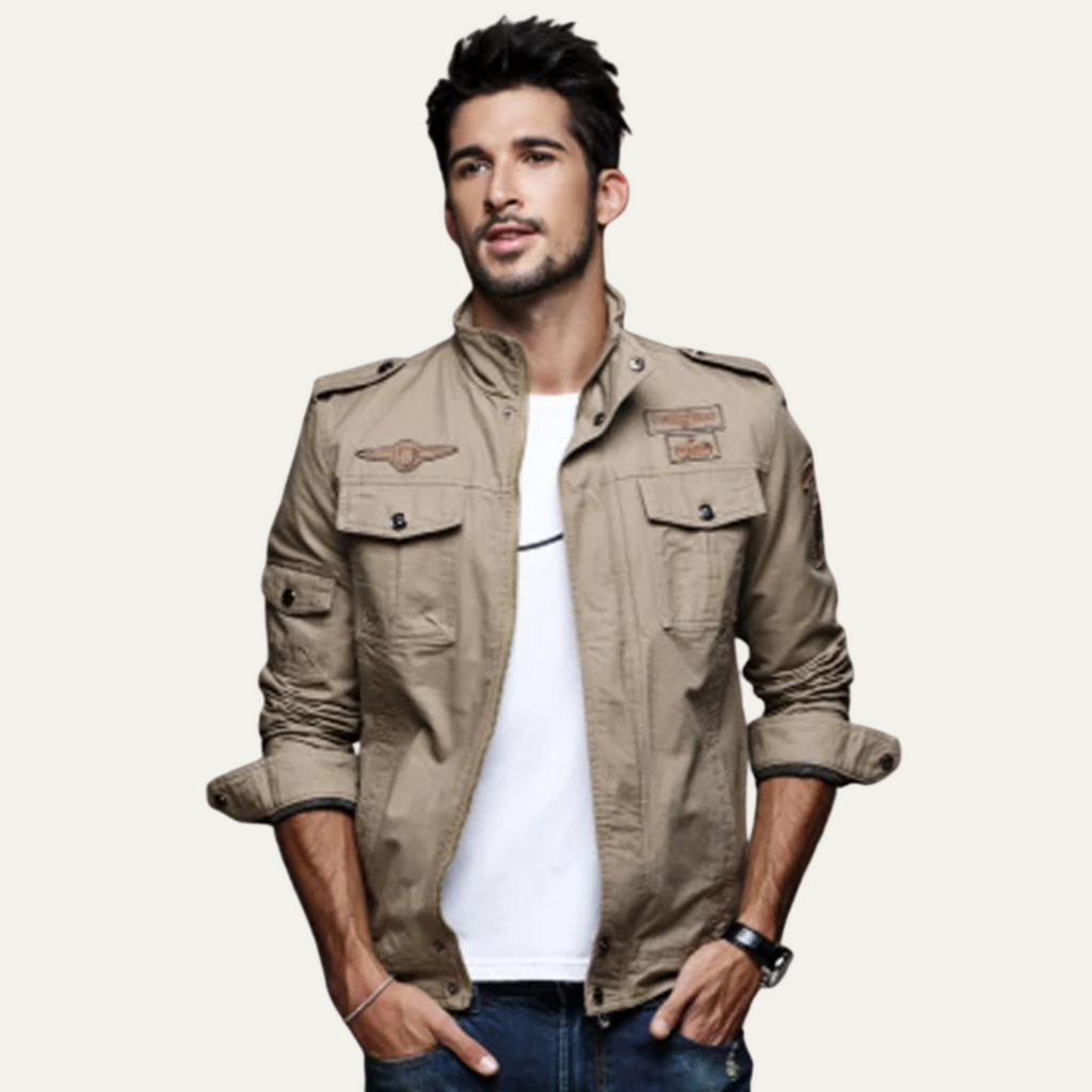 The Aberdeen Men's Trendy Cargo Cotton Jacket with Pockets