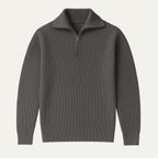The Merino Knitted Quarter Zip Jumper