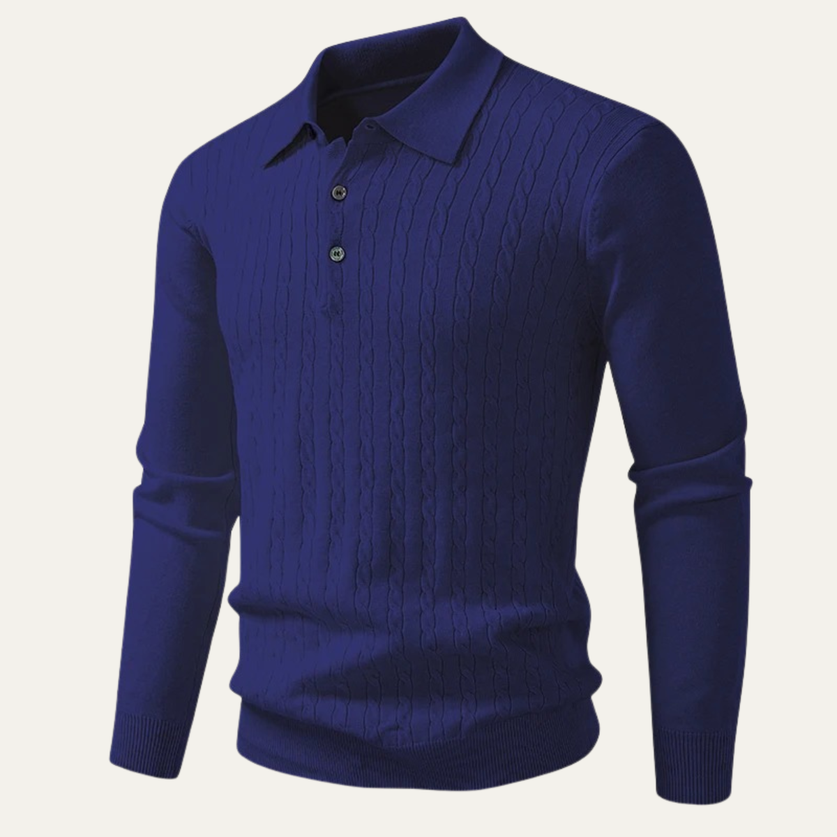 The Guildford Casual Buttoned Knit Polo Men’s Sweater