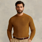 The Tokyo Merino Wool Ribbed O-Neck Jumper