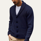 The Pembroke Men's Shawl Collar Button Up Knit Cardigan