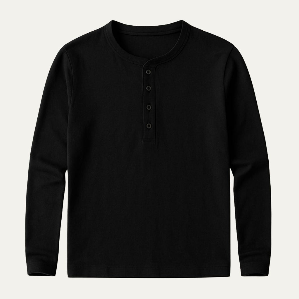 The Cromwell Long Sleeve Cotton Polo for Men