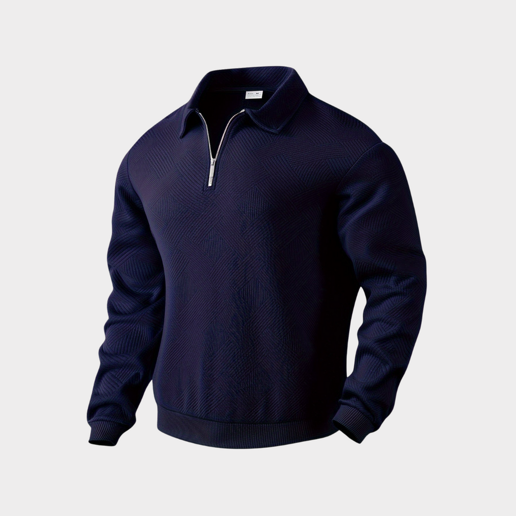 Jacob | Men's Textured Quarter Zip Sweater