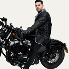 The Bressanone Men’s Retro Fleece Lined Leather Winter Coat