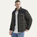 The Verbania Men’s Check Plaid Fleece Lined Flannel Jacket