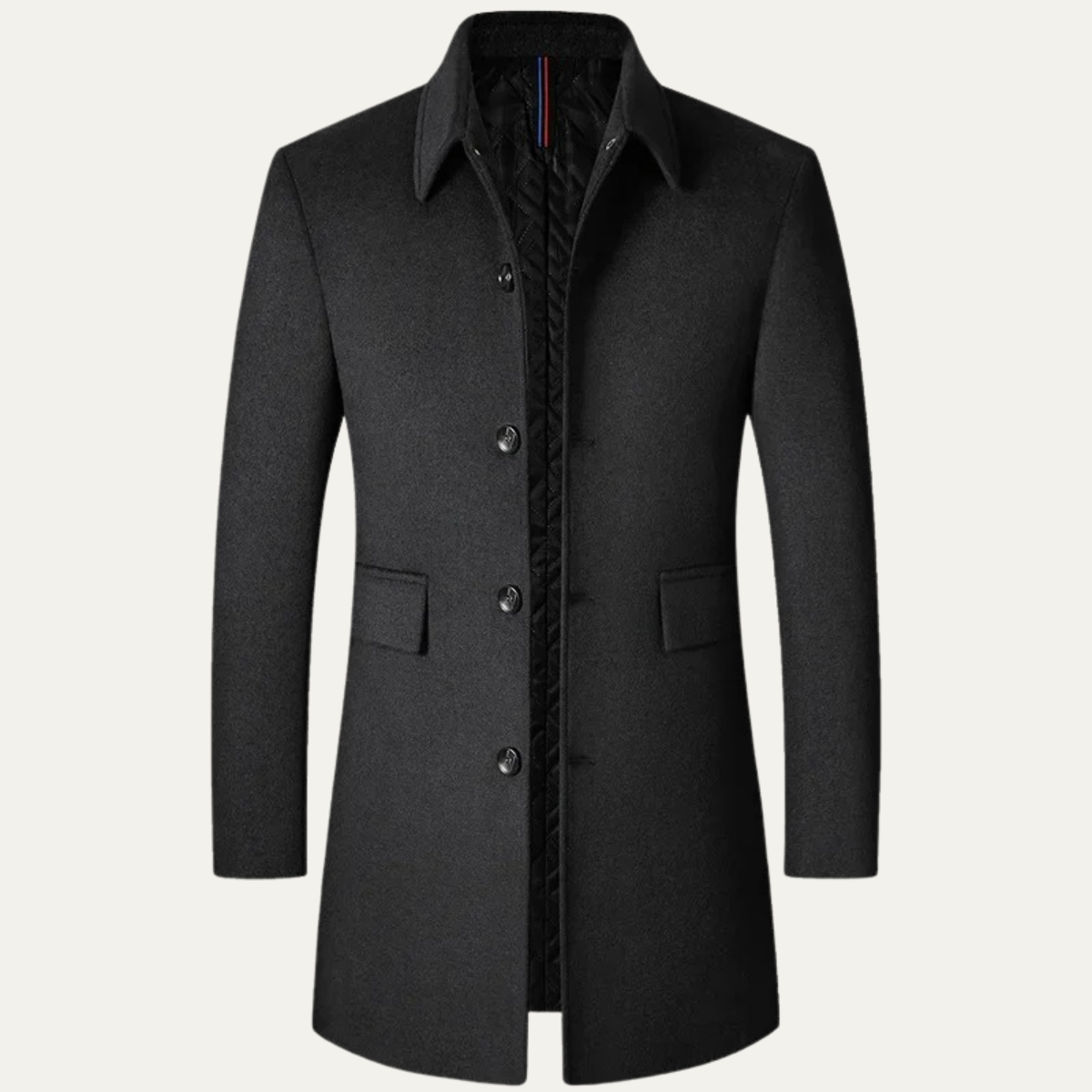 The Alderney Elegant Warm Long Wool Blend Men's Coat