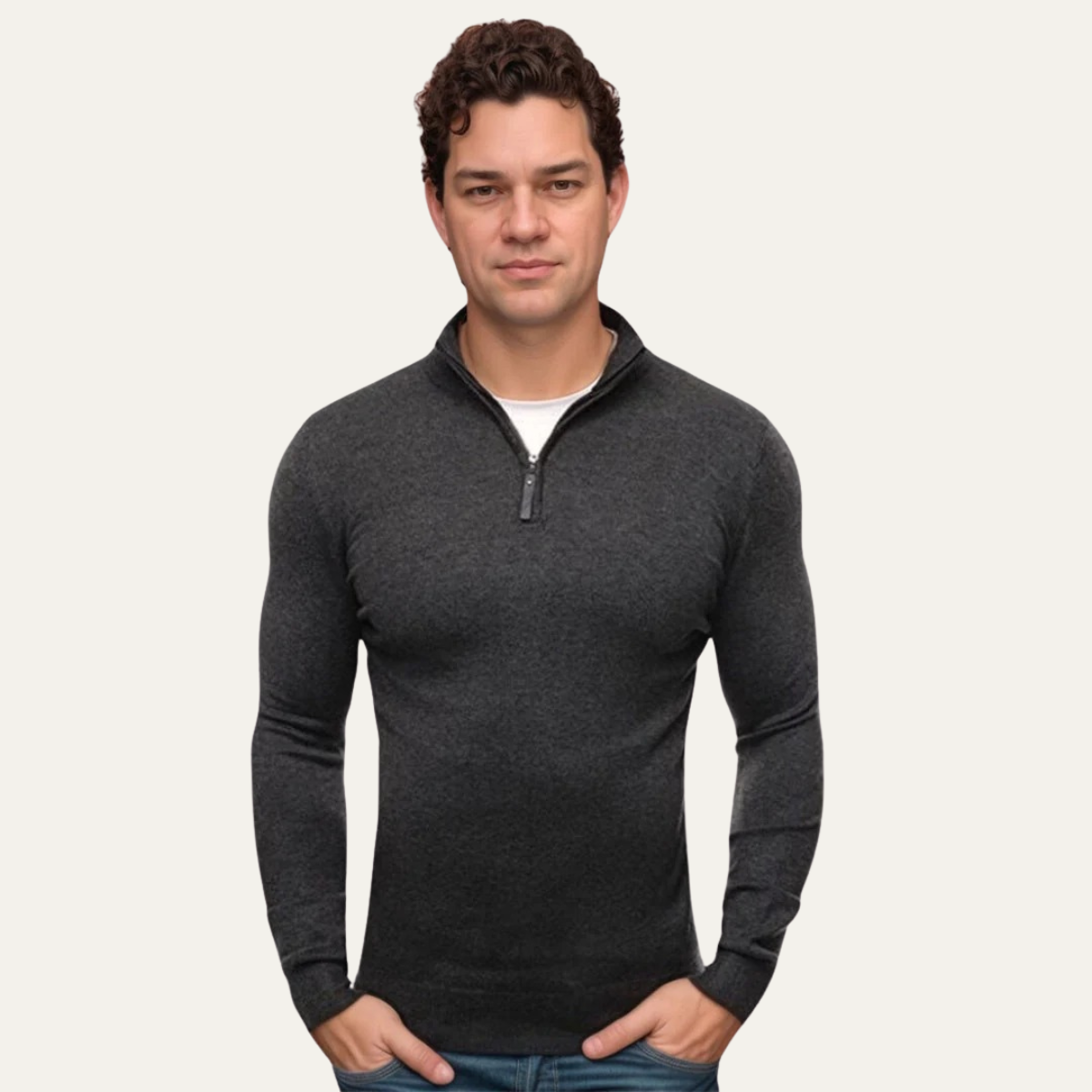 The Aviemore Quarter Zip Slim Fit Casual Men's Jumper