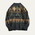 The Redruth Men’s Vintage Geometric Button Up Cardigan