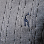 The Derby Men’s Casual Embroidered Crew Neck Cable Knit Jumper