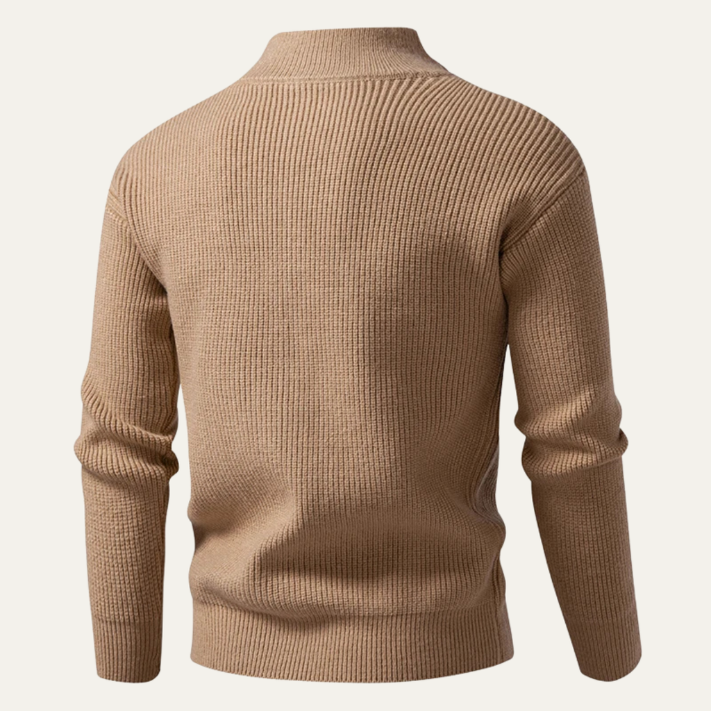 The Cisternino Smart Casual Ribbed  Zip Up Knit Men’s Cardigan