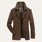 The Appiano Men’s Winter Wool Jacket with Plaid Lining and Double Breasted Design