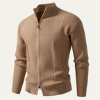 The Cisternino Smart Casual Ribbed  Zip Up Knit Men’s Cardigan
