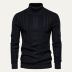 The Norwich Men’s Slim Fit Turtleneck Ribbed Jumper
