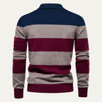 The Colchester Men’s Casual Striped Polo Knit Jumper