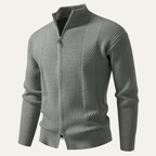 The Cisternino Smart Casual Ribbed  Zip Up Knit Men’s Cardigan