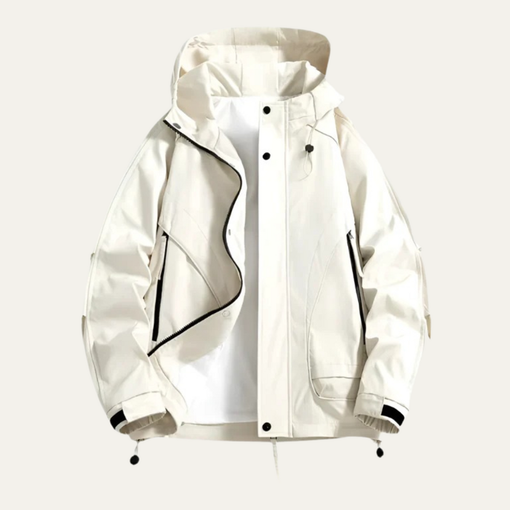 The New York Men's Waterproof Windbreaker - Lightweight Hooded Jacket