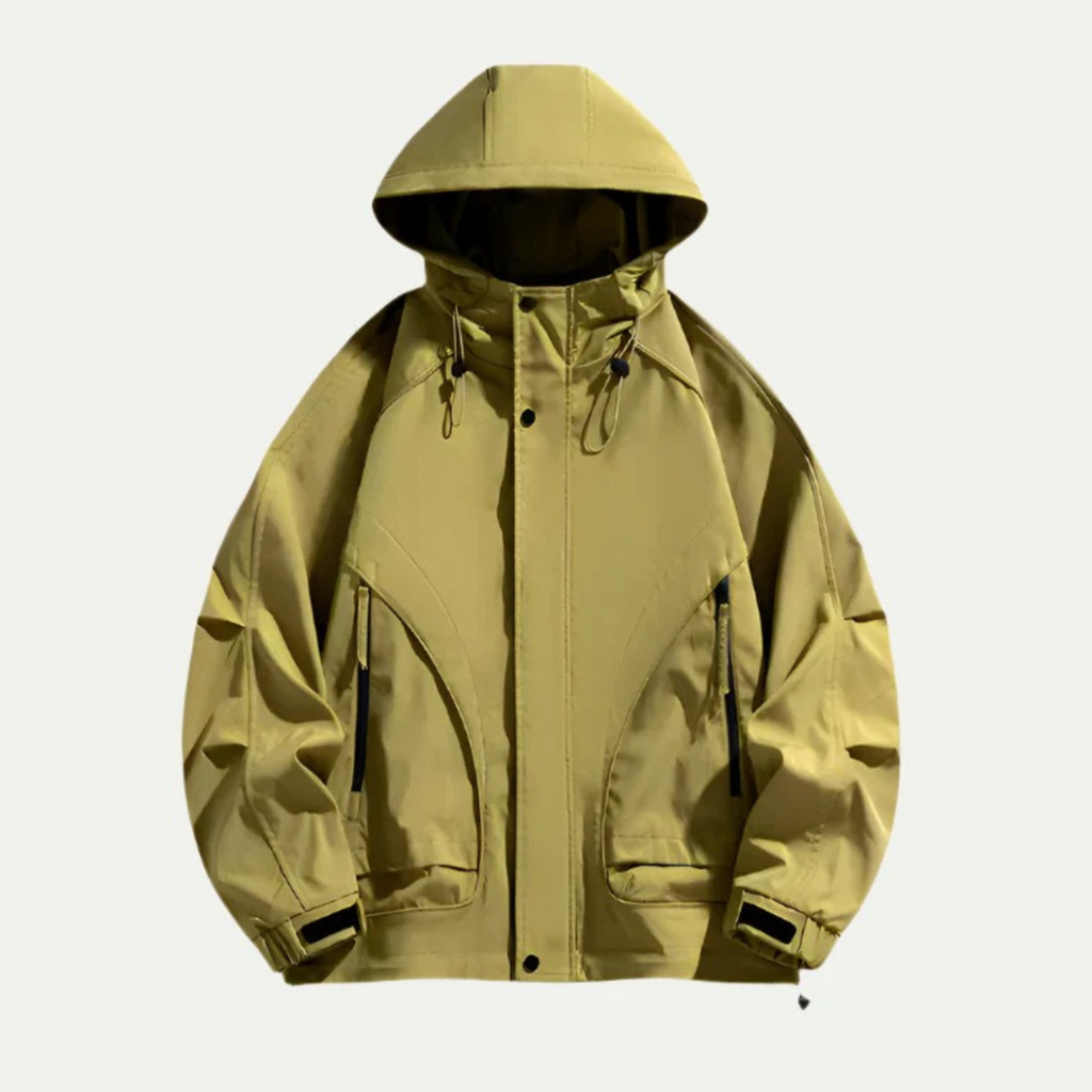 The New York Men's Waterproof Windbreaker - Lightweight Hooded Jacket