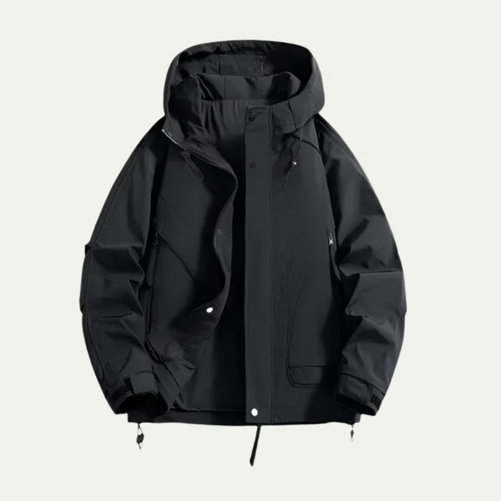 The New York Men's Waterproof Windbreaker - Lightweight Hooded Jacket