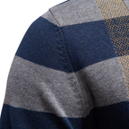 The Peterborough Men’s Contrast Plaid Checked Knit Jumper