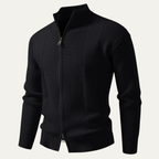 The Cisternino Smart Casual Ribbed  Zip Up Knit Men’s Cardigan