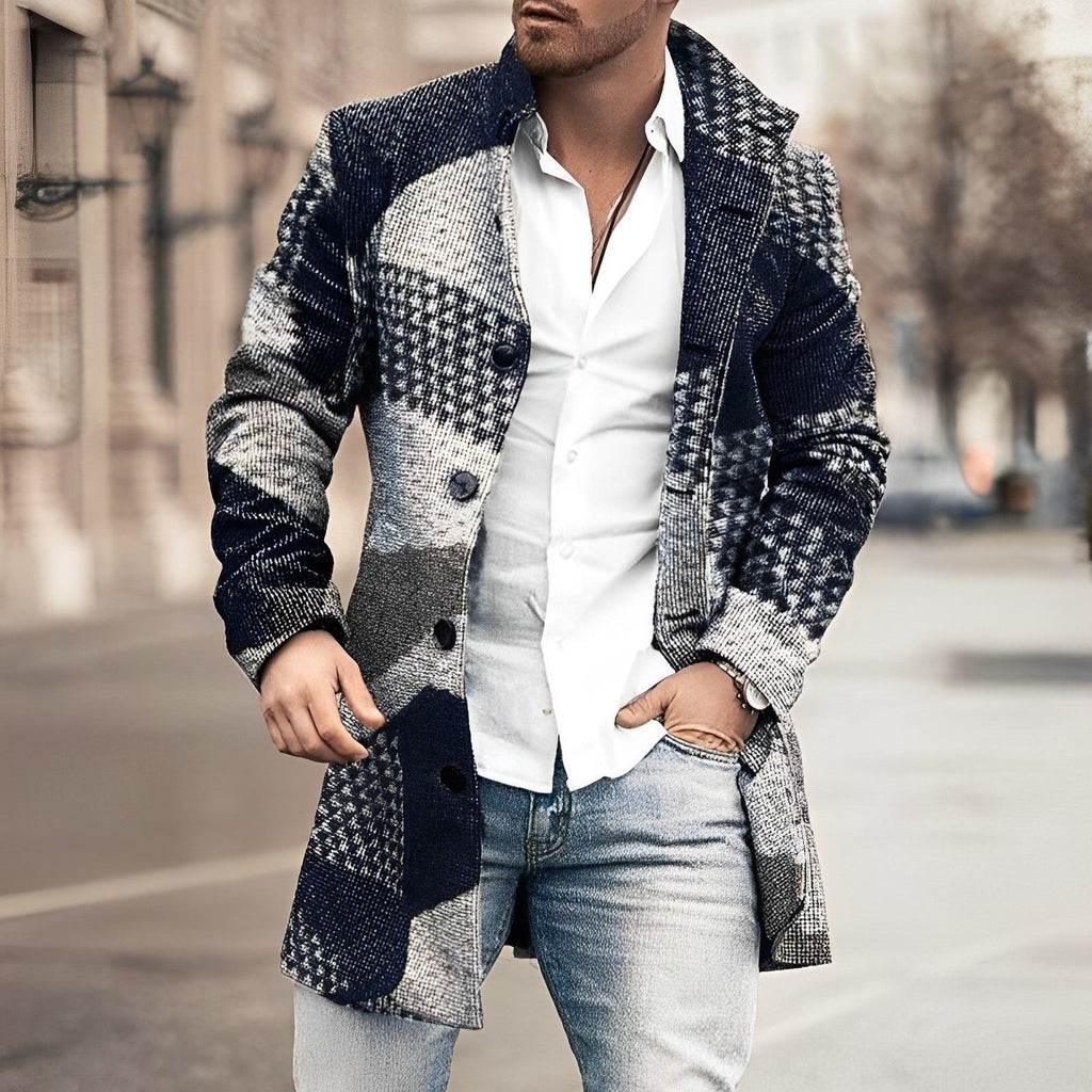 Axel | Men’s Long Checkered Winter Coat