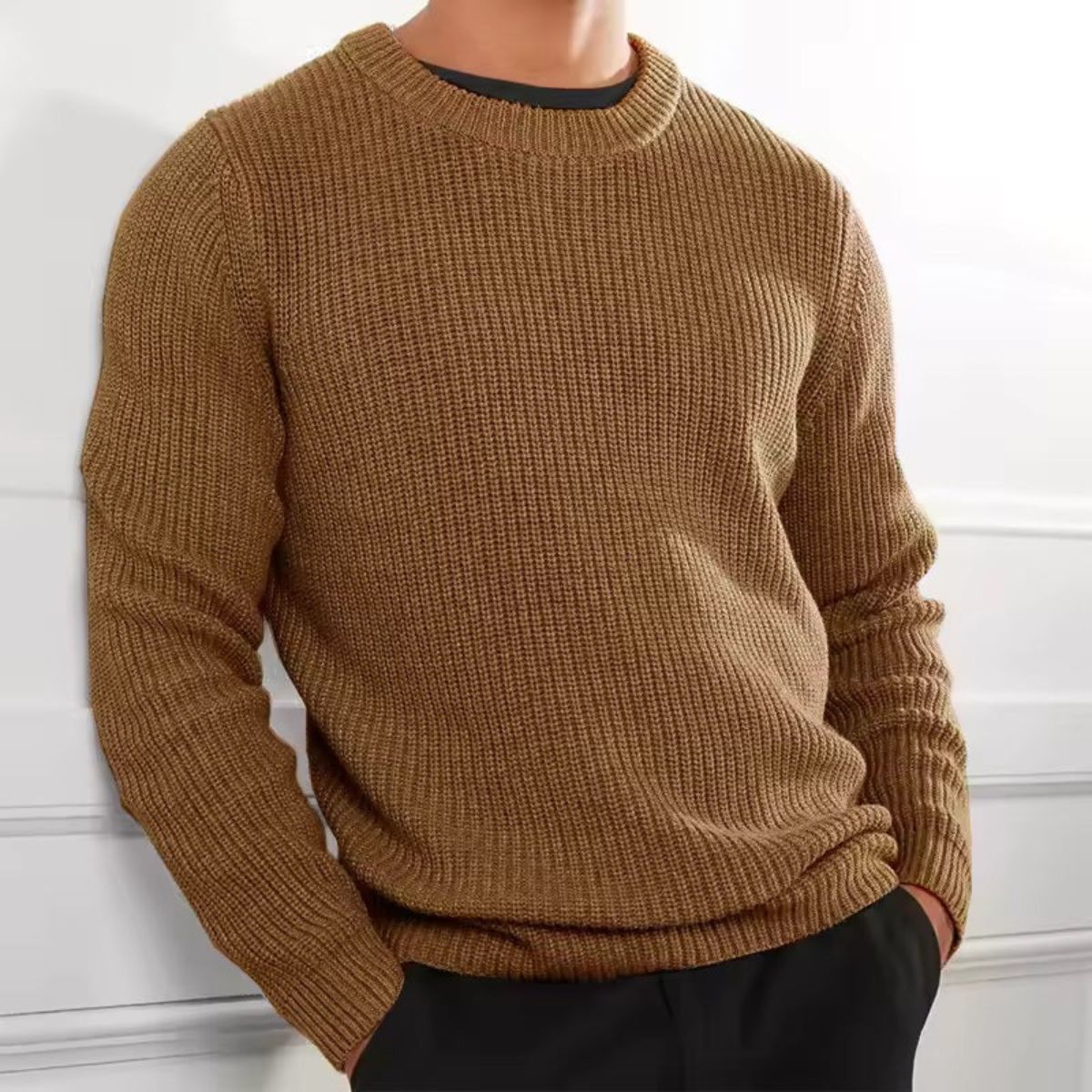 The Tokyo Merino Wool Ribbed O-Neck Jumper