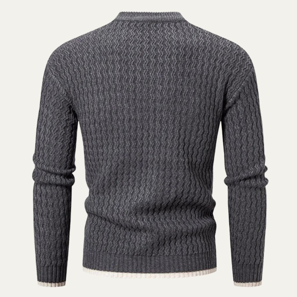 The Catanzaro Men's Casual Soft Cable Knit Crew Neck Jumper