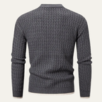 The Catanzaro Men's Casual Soft Cable Knit Crew Neck Jumper
