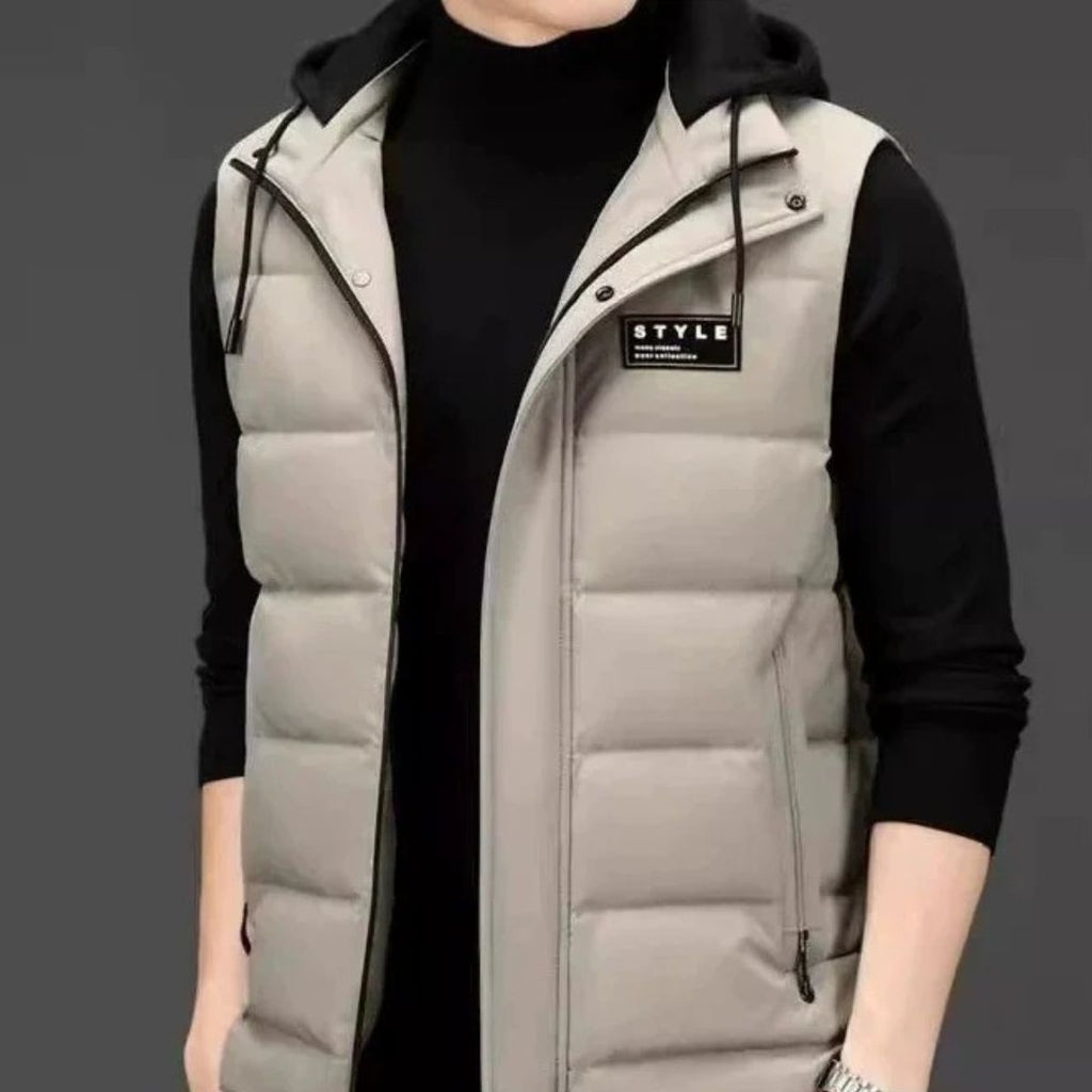 The Paris Quilted Modern Hooded Vest for Men