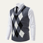 The Nottingham Classic Patterned V Neck Knitted Men’s Vest
