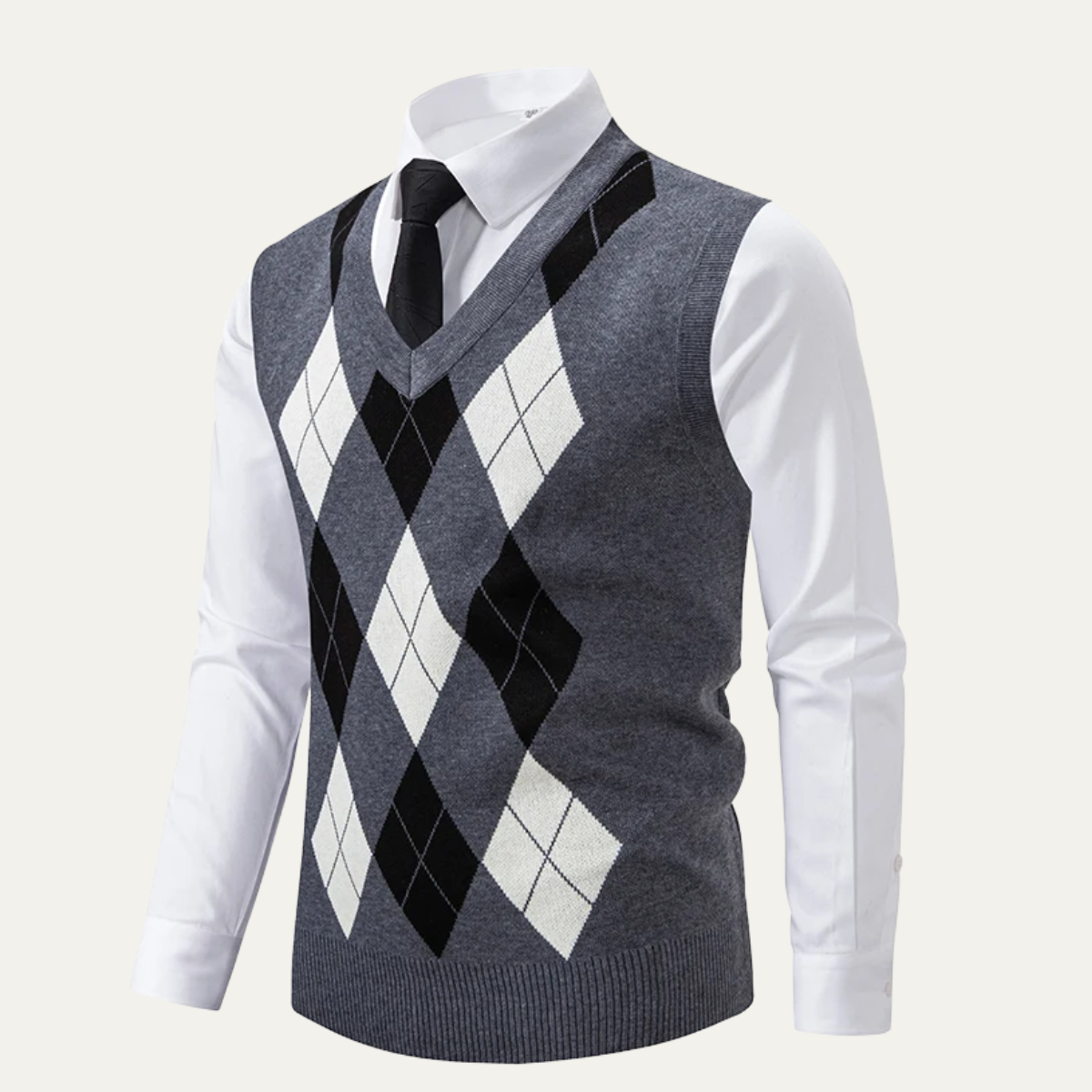 The Nottingham Classic Patterned V Neck Knitted Men’s Vest