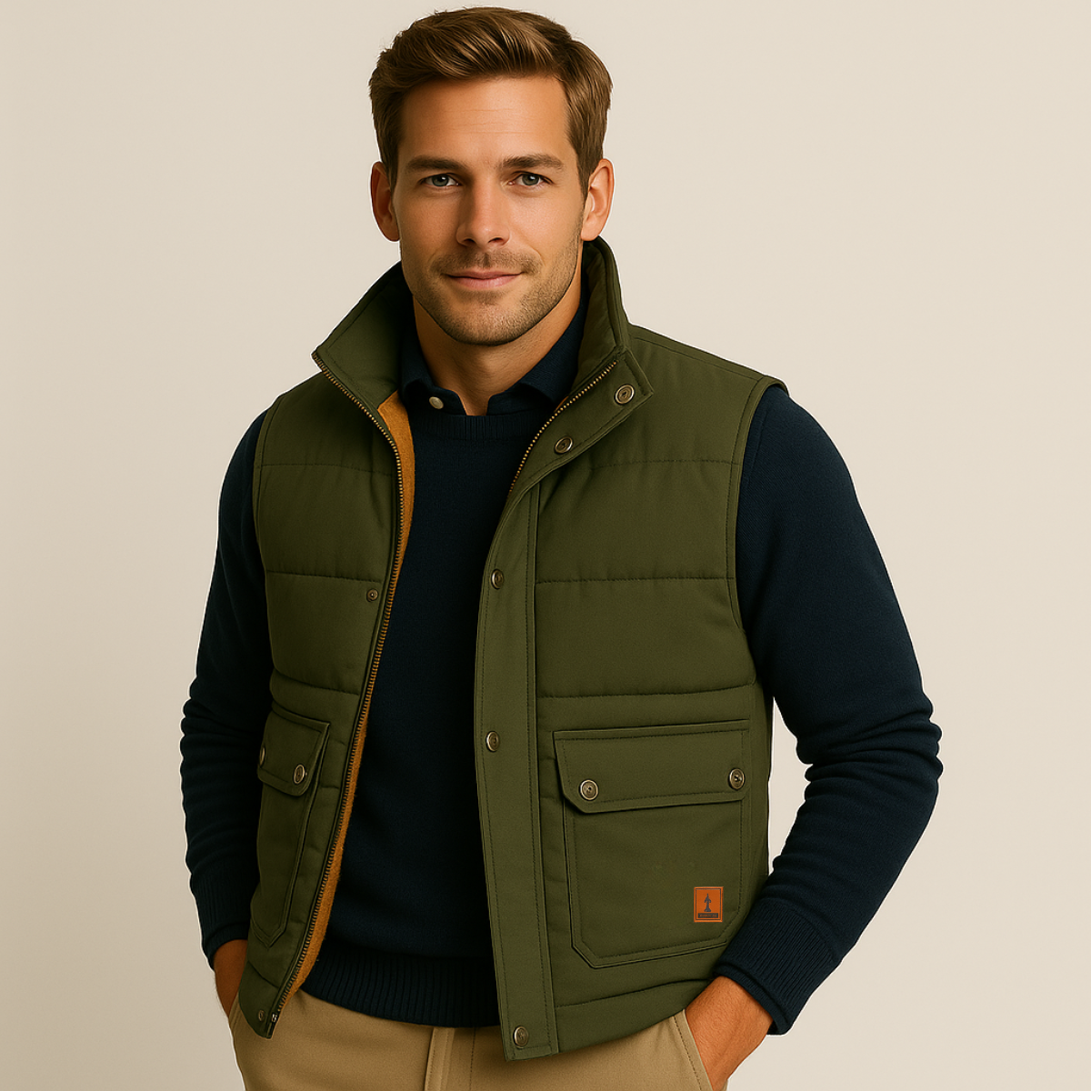The Aspen Men's Warm Modern Fleece Lined Winter Gilet