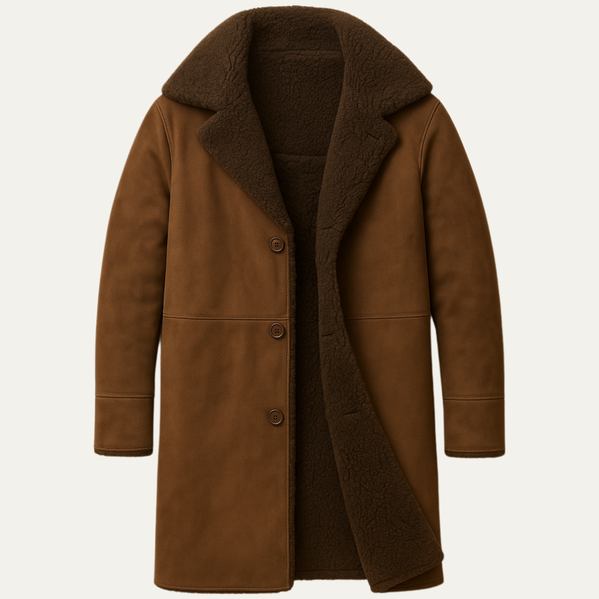 The Aspen Shearling Coat – Men’s Classic Winter Overcoat