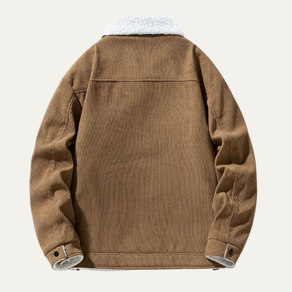 The Moneglia Men’s Corduroy Fleece Lined Sherpa Jacket
