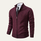 The Chianti High Neck Winter Zip Up Knit Men's Cardigan