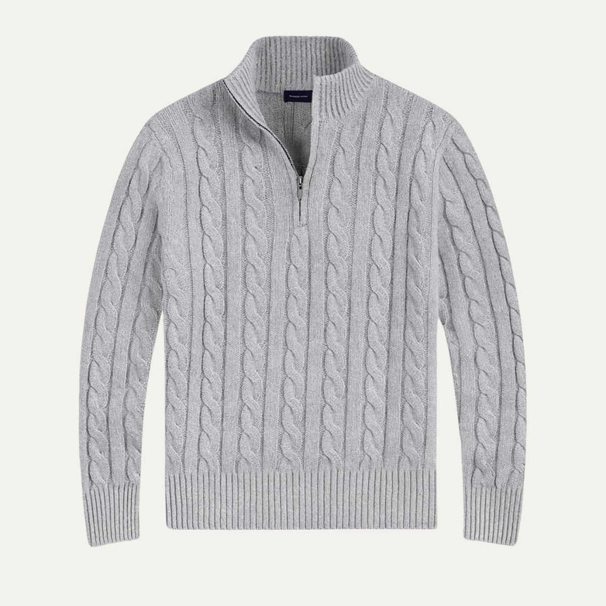 The Genève Old Money Half Zip Jumper for Men - 100% Merino Wool