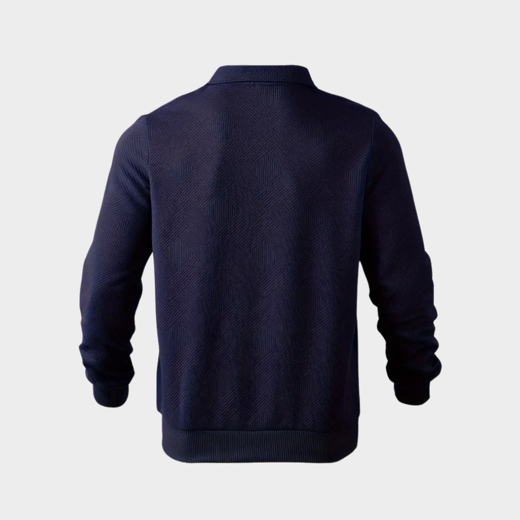 Jacob | Men's Textured Quarter Zip Sweater