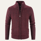 The Pienza Men’s Warm Fleece Zip Up Knit Jacket