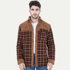 The Verbania Men’s Check Plaid Fleece Lined Flannel Jacket