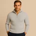 The Merino Knitted Quarter Zip Jumper