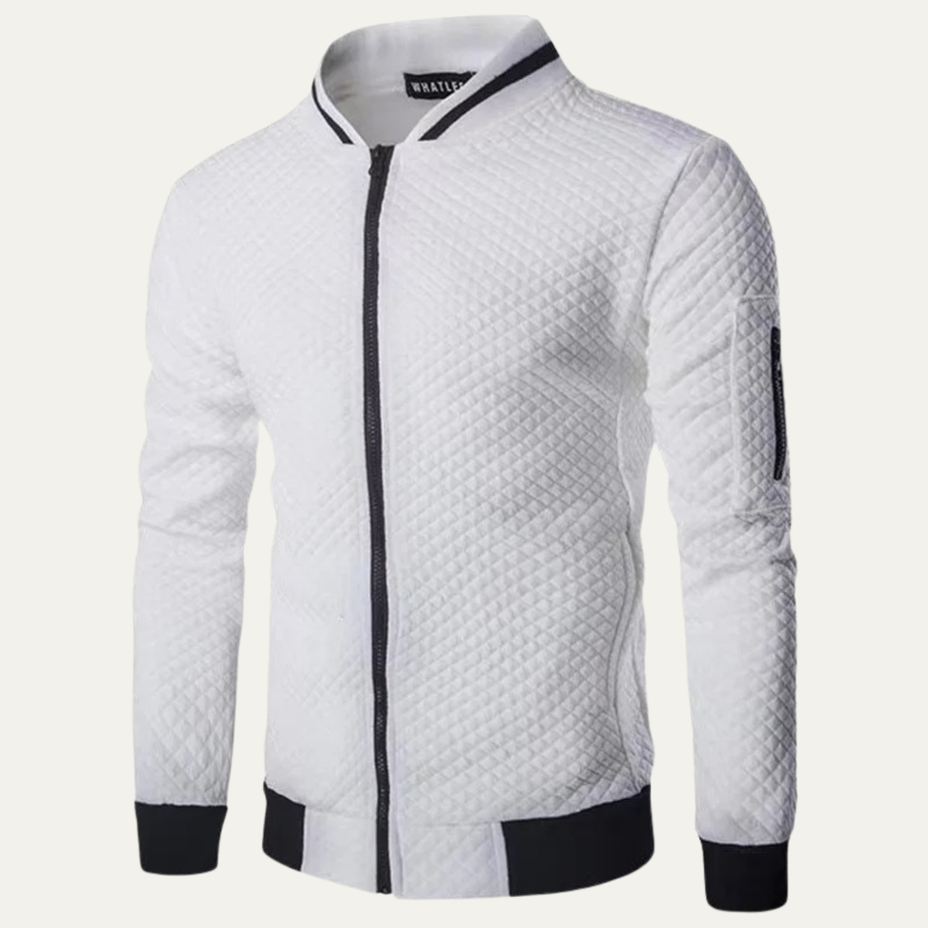 The Appiano Lightweight Zip Up Quilted Bomber Men's Jacket