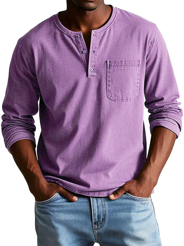 Larry | Men’s Long Sleeve Casual Button Collar Shirt