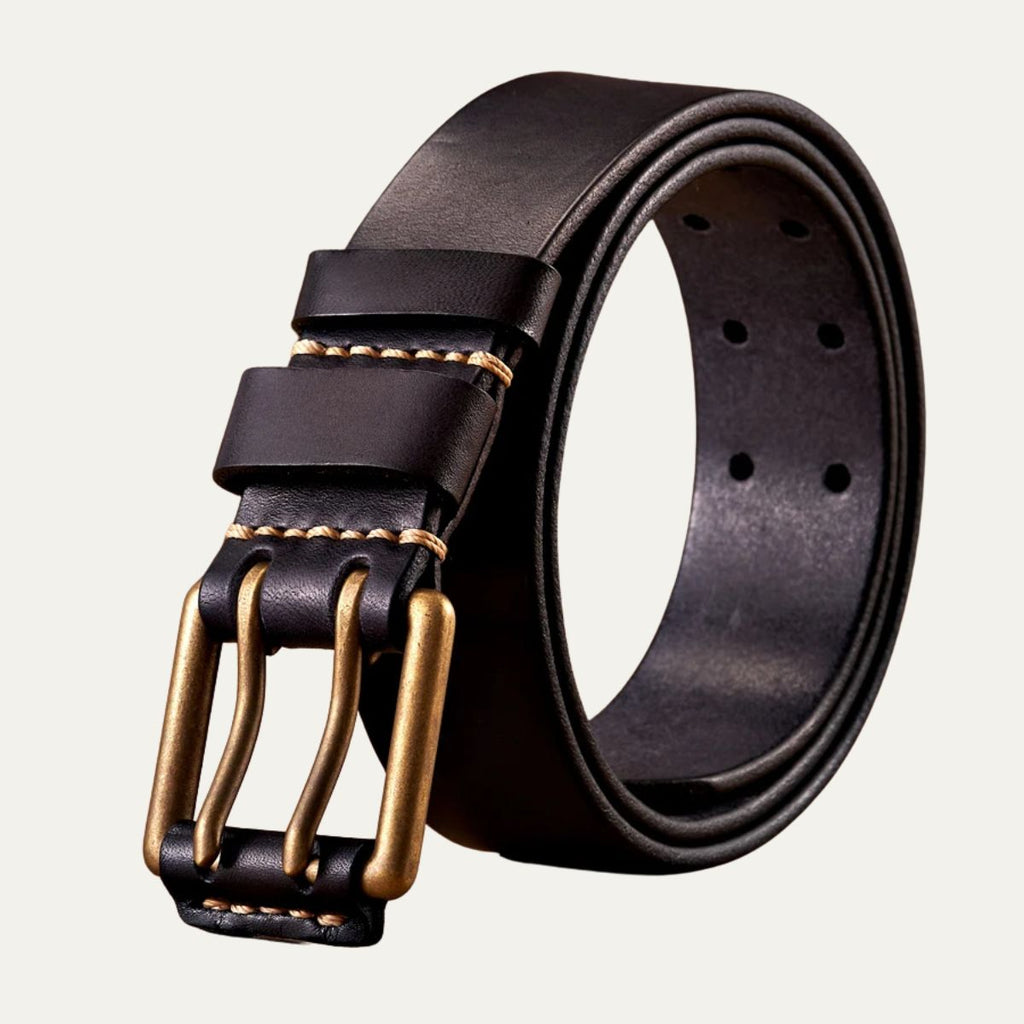The Lancaster Belt – Double-Pin Vintage Leather Design