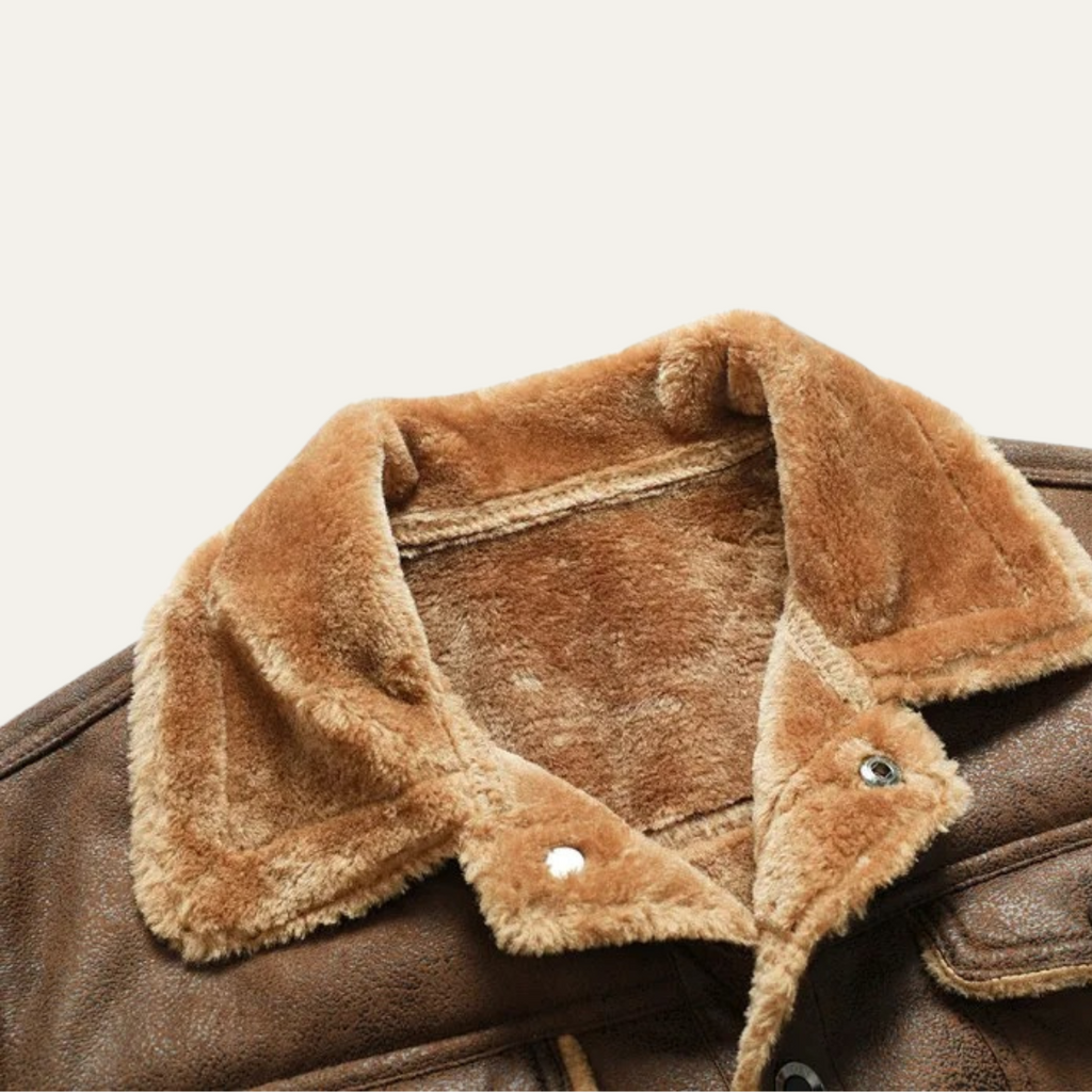The Wrexham Men's Shearling Vintage Leather Jacket