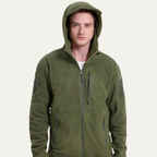 The Pitigliano Men’s Warm Tactical Fleece Jacket with Hood and Multi Pockets