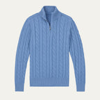 The Genève Old Money Half Zip Jumper for Men - 100% Merino Wool