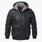 The Palermo Leather Bomber Jacket – Men’s Hooded Classic Style