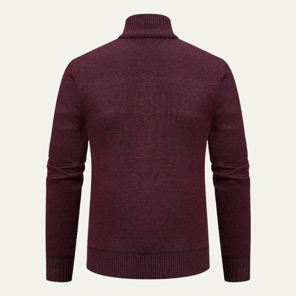 The Chianti High Neck Winter Zip Up Knit Men's Cardigan